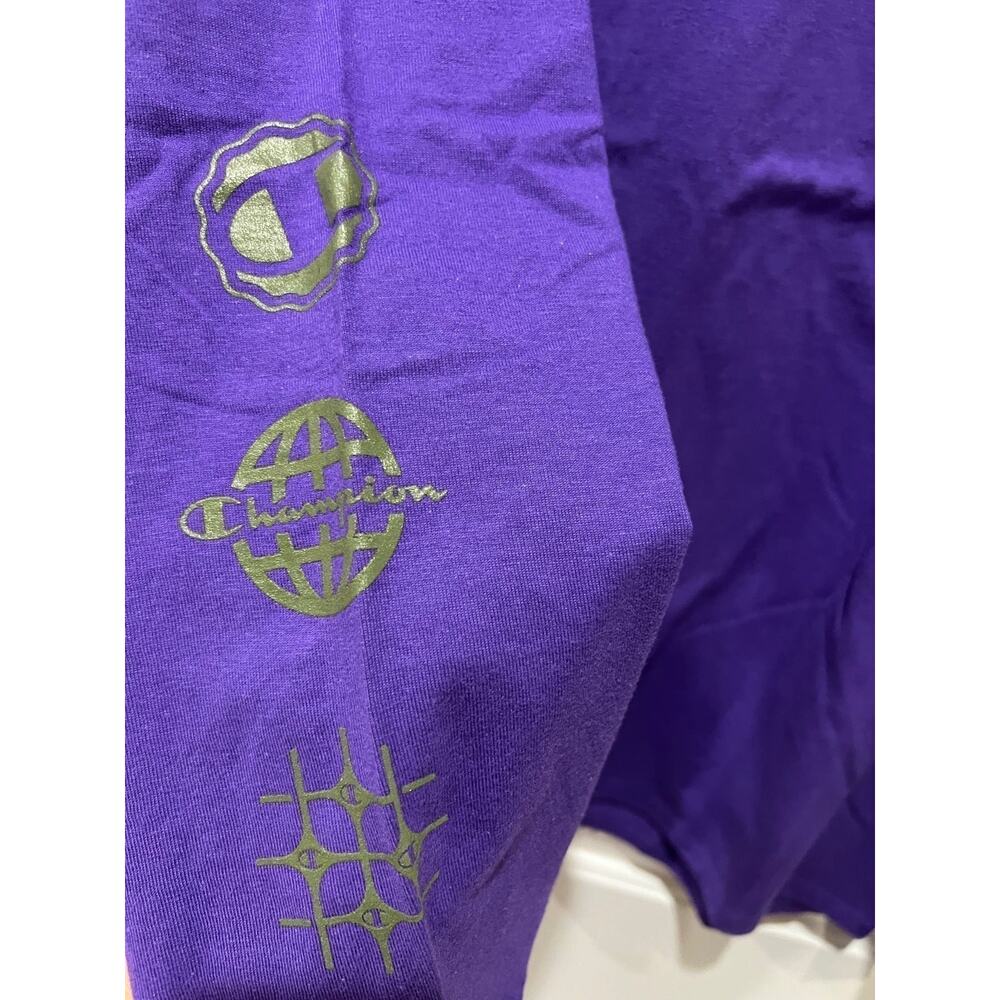 NWT❤️Champion Men's Classic script Logo Graphic Long-Sleeve Shirt szXL - Picture 4 of 6